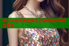 糖心vlog无限制高清上传轻松分享精彩生活