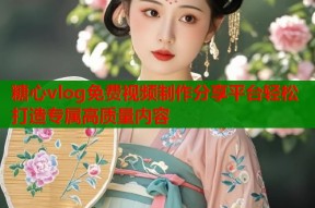糖心vlog免费视频制作分享平台轻松打造专属高质量内容