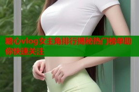 糖心vlog女主角排行揭秘热门榜单助你快速关注