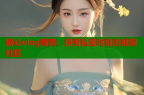 糖心vlog看黄：探索私密时刻的视频社区
