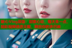 糖心Vlog原版：甜蜜心动，每天来一点，精彩视频诱惑无限，释放你的多巴胺