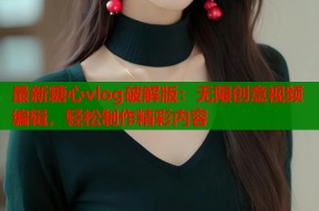 最新糖心vlog破解版：无限创意视频编辑，轻松制作精彩内容