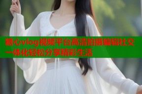 糖心vlog视频平台高清拍摄编辑社交一体化轻松分享精彩生活