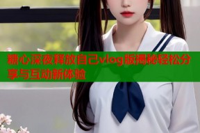 糖心深夜释放自己vlog版揭秘轻松分享与互动新体验