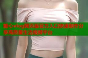 糖心vlog网页版官方入口快速制作分享高质量生活视频平台