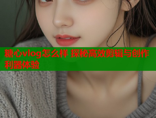 糖心vlog怎么样 探秘高效剪辑与创作利器体验  第1张