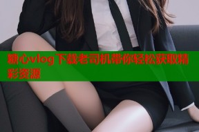 糖心vlog下载老司机带你轻松获取精彩资源